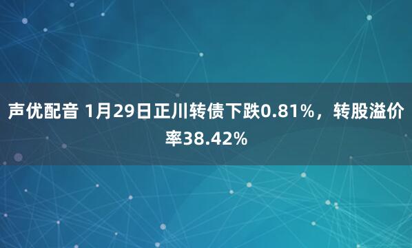 声优配音 1月29日正川转债下跌0.81%，转股溢价率38.42%